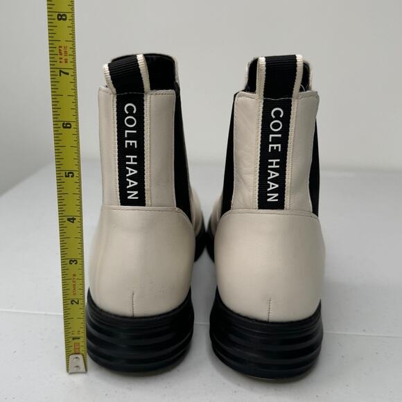 Cole Haan Original Grand White Leather Chelsea Boots, Women's Size 8 - Picture 7 of 10